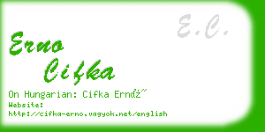 erno cifka business card